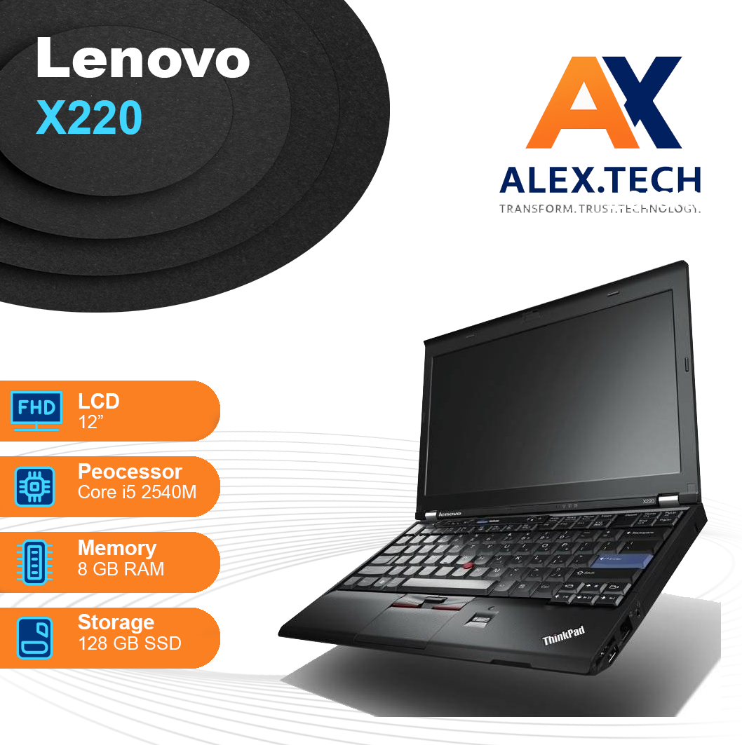 لپ تاپ استوک “Lenovo x220 i5-2540M |8|128|12