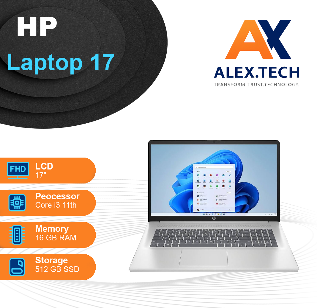 لپ تاپ استوک “HP Laptop 17 i3-11th |16|512|17