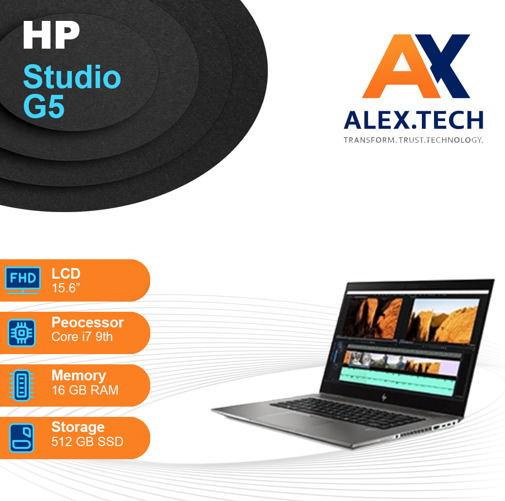 لپ تاپ استوک “HP Studio G5 |i7–9th|16|512|15.6